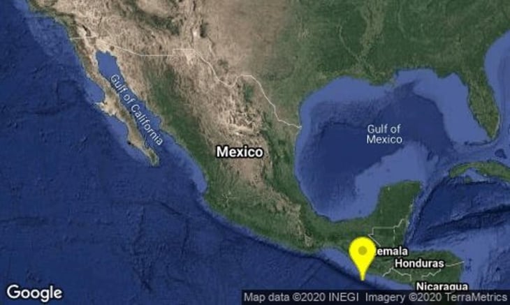 Se registra  sismo de 5.7  en el sur  de Chiapas