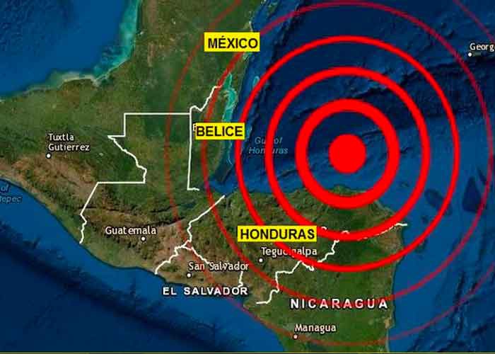 Reportan sismo de 5.7 en Honduras