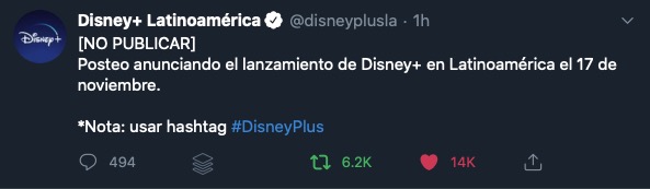 Disney+ confirmó por error fecha de lanzamiento exacta para Latinoamérica 