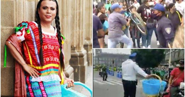 VIDEO: Policías decomisan producto a #LadyTacosDeCanasta y mexicanos se solidarizan