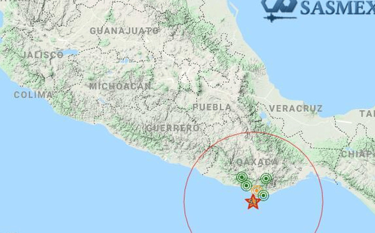 Se registra sismo de 5.1 de magnitud, al sureste de Oaxaca
