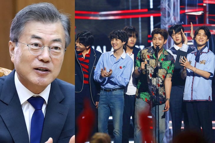 El Presidente de Corea del Sur felicita al grupo BTS