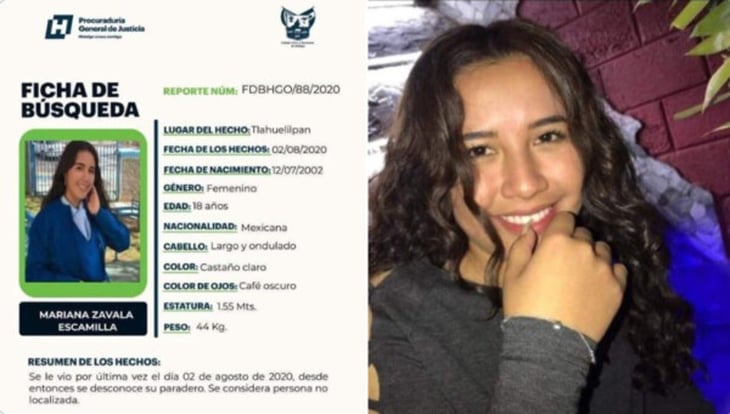 Detienen a menor de edad por desaparición de la joven Mariana Zavala en Hidalgo