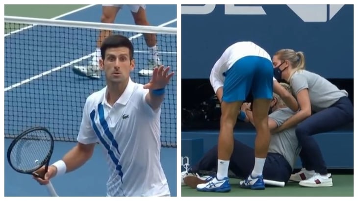 Descalifican a Novak Djokovic del US Open tras pelotazo a jueza