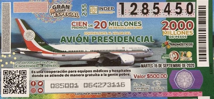 Ganan premio de rifa del avión presidencial en hospital de Zacatecas