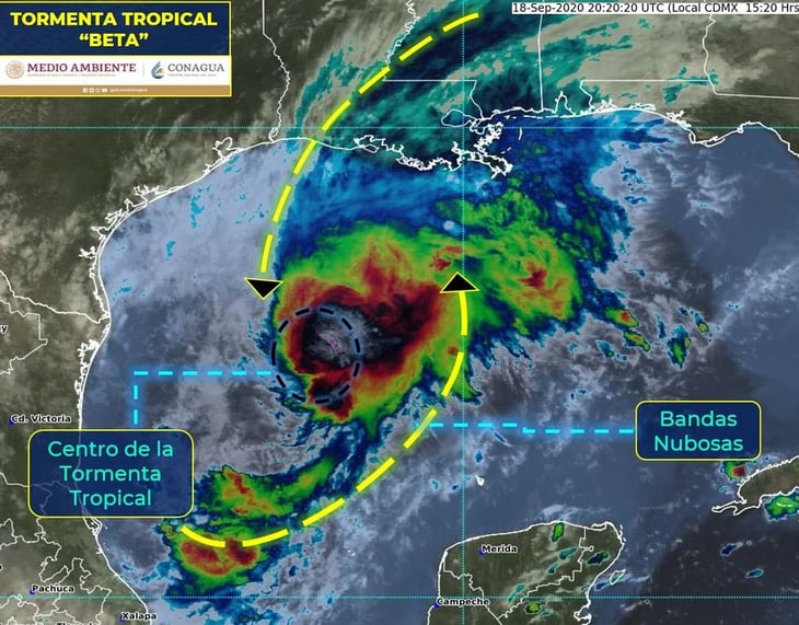 Se forma tormenta tropical 'Beta' en Golfo de México