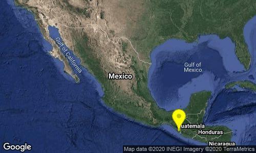 Se registra sismo magnitud 4.6 en Chiapas