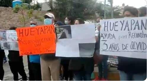 Damnificados del 19-S piden ayuda de AMLO, en Morelos