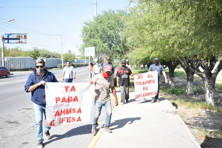 Amagan ex obreros de IFESA con manifestación en el GAN 
