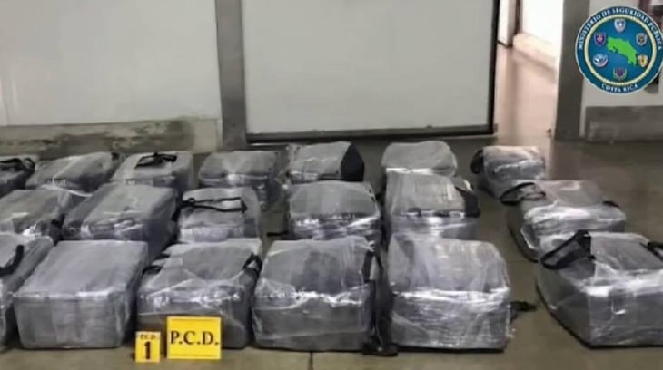 Hallan en Costa Rica tres toneladas de cocaína en contenedor que iba a Europa