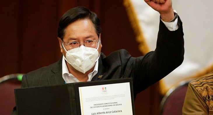 Luis Arce recibe su credencial como presidente electo de Bolivia