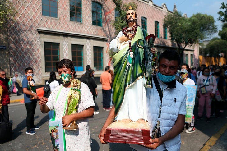Iglesia de San Hipólito: 'San Juditas puede hasta con el COVID-19'