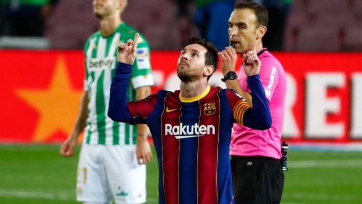 Con Messi de suplente Barcelona golea al Betis 5-2