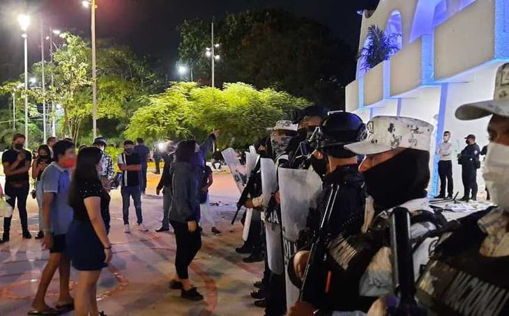 ONU-DH: Condena represión a protesta feminista en Cancún