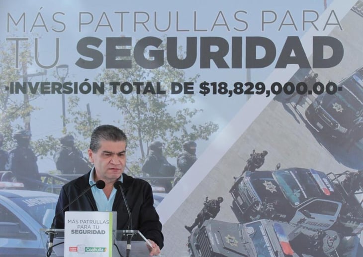 Coahuila fortalece seguridad  con la entrega de patrullas,  con 18 mdp: Miguel Riquelme