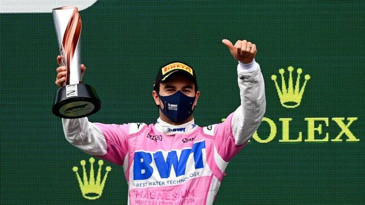 Checo Pérez consiguió su noveno podio en F1