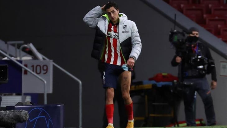 Giménez, baja ante el Valladolid por una lesión muscular en el muslo