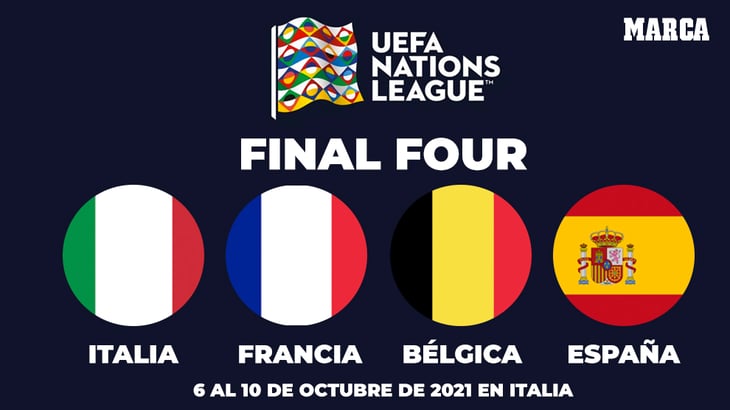 Italia-España y Bélgica-Francia, semifinales de la Liga de Naciones