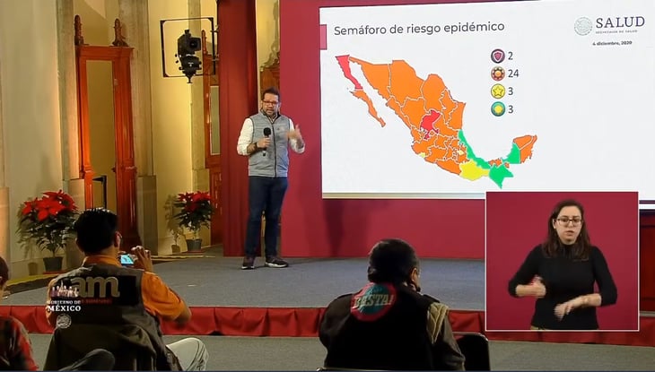 Presenta Ssa el semáforo epidemiológico; Baja California y Zacatecas estarán en rojo