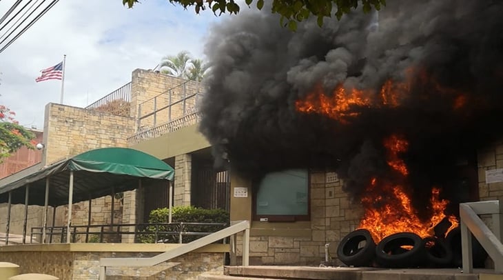 Declaran culpable a hondureño por incendio en Embajada de EU en 2019