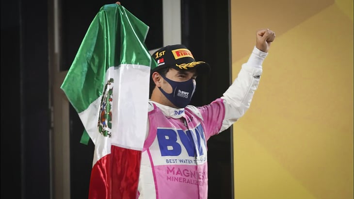 Felicita AMLO a 'Checo' Pérez por su triunfo en el Gran Premio de Sakhir