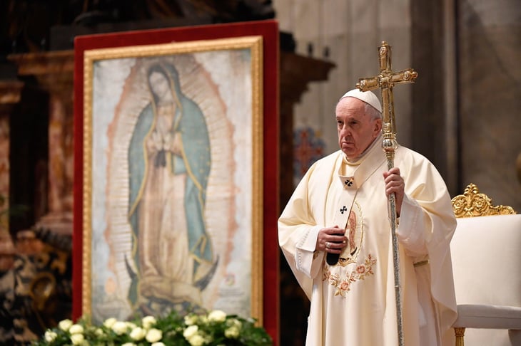 Papa Francisco celebra misa por la festividad de la Virgen de Guadalupe