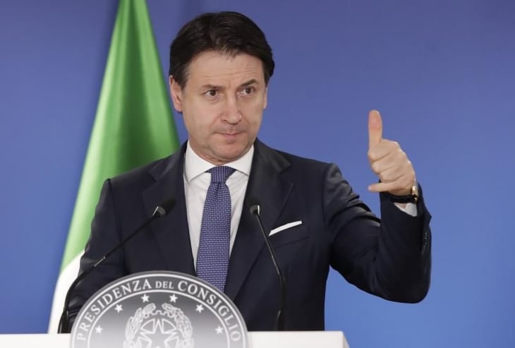 El primer ministro italiano dio negativo al coronavirus tras ver a Macron