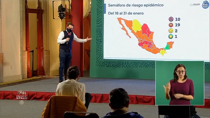 Pasa Coahuila a semáforo en rojo; Campeche se mantiene en verde