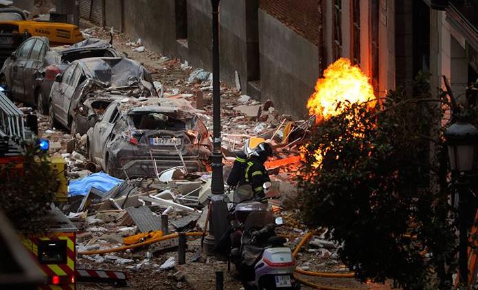 'Ha sido brutal', dicen los testigos de la explosión del edificio en Madrid