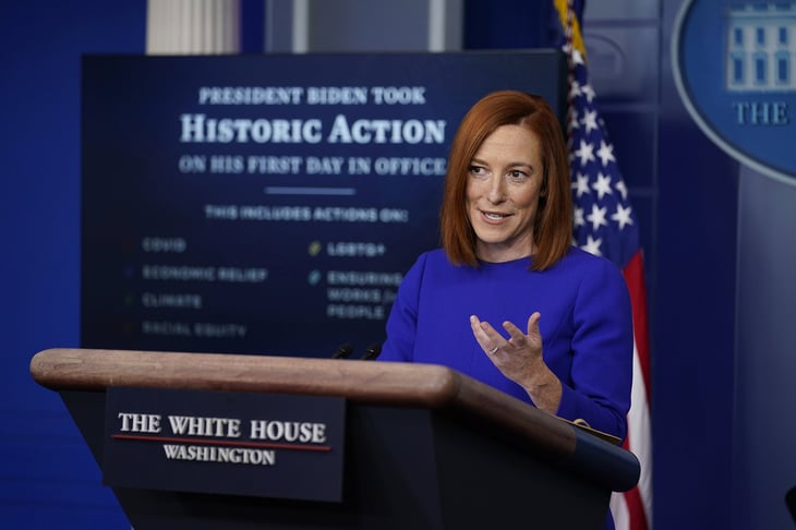 Jen Psaki, el rostro del cambio de tono en la Casa Blanca