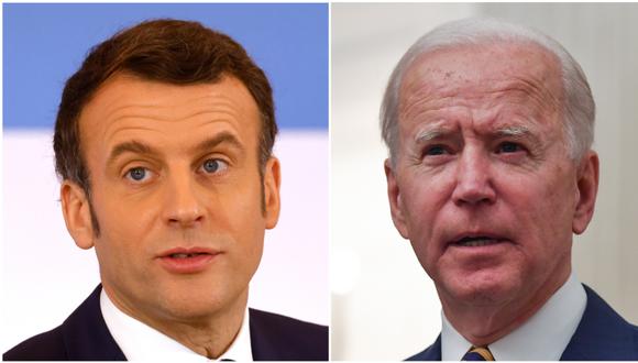 Macron y Biden ven una 'gran convergencia' de ideas en su primera entrevista