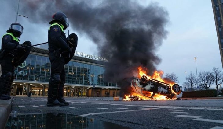 Disturbios en varias ciudades de Países Bajos en protesta por toque de queda