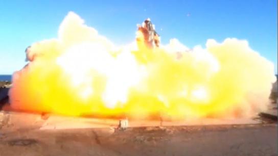 Un prototipo de una nave de SpaceX explota durante un aterrizaje de prueba