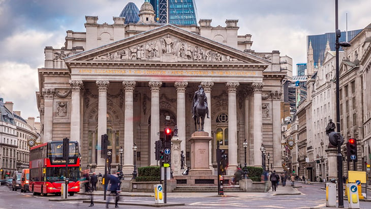 La Bolsa de Londres baja un 0,06 % tras pronósticos del Banco de Inglaterra