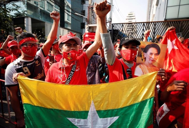 Birmania vive una jornada de huelga general en protesta por el golpe