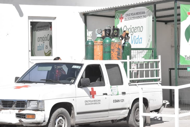 Mantiene Cruz Roja apoyo en renta de cilindros de oxígeno