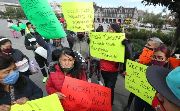 Protestan por gasera cerca de zona habitacional en Toluca