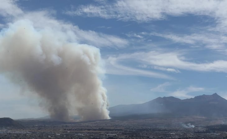 Combaten nuevo incendio en zona del Nevado de Toluca