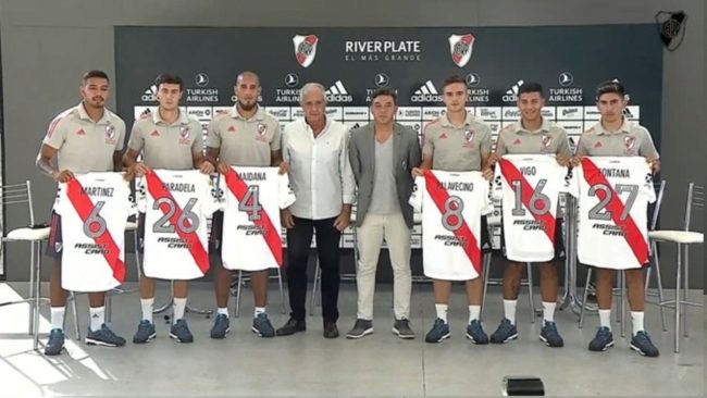River Plate presenta a los seis refuerzos para la temporada de 2021