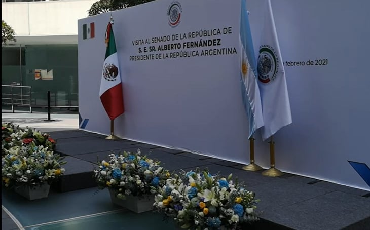 Inicia visita oficial de Alberto Fernández al Senado de la República