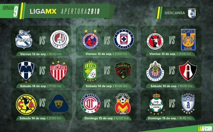 Horarios y dónde ver los partidos de la Jornada 9 de la Liga MX