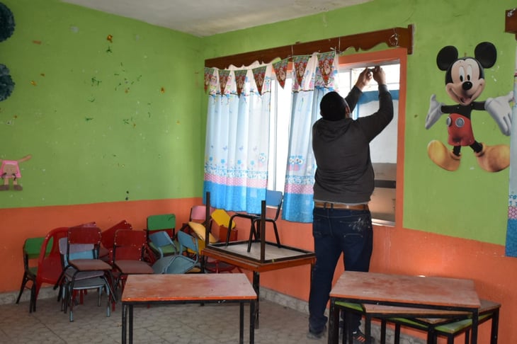 Preparan escuelas en Castaños para posible regreso a clases