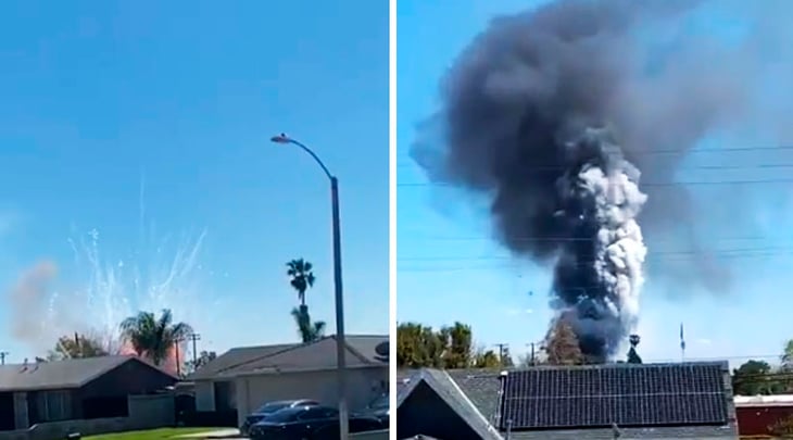 Reportan gran explosión en California, Estados Unidos