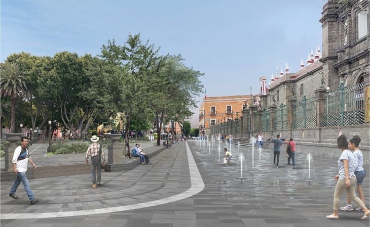 Inician remodelación del Zócalo de Puebla; costará 60 mdp