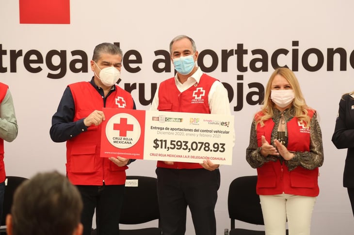 Recibe la Cruz Roja donativo de 11 mdp de contribuyentes en Coahuila