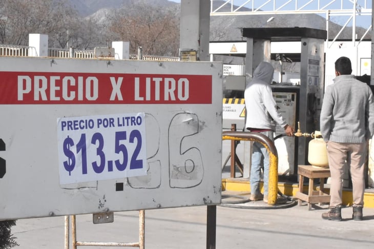 Sigue al alza el precio del gas, llega a 13.52 el litro en la Región Centro 