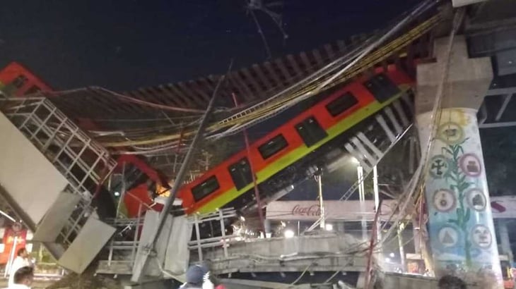 VIDEO: Colapsa Línea 12 del Metro con todo y vagones; reportan 6 muertos y 80 lesionados