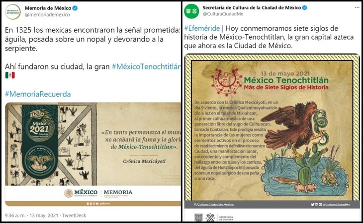 Dependencias difieren sobre la fundación de Tenochtitlán