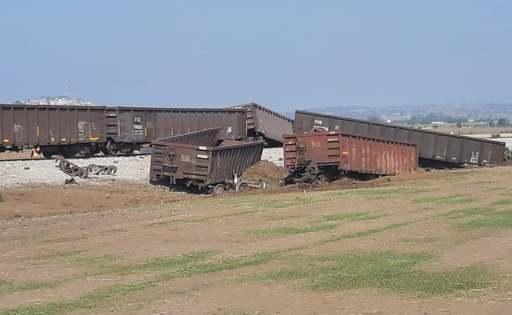 Se descarrilan 9 contenedores de tren en límites de Hidalgo y Edomex