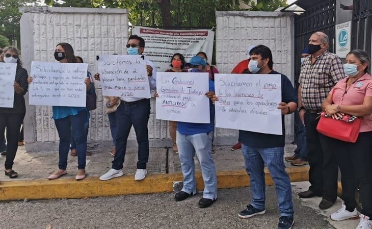 Protestan trabajadores de la Conagua en Yucatán